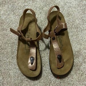 Birkenstock Papillo wedge metallic sandal